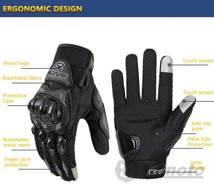Motorcycle Motorbike Gloves Non-slip Wear-resistant  Touch Screen Racing Gloves