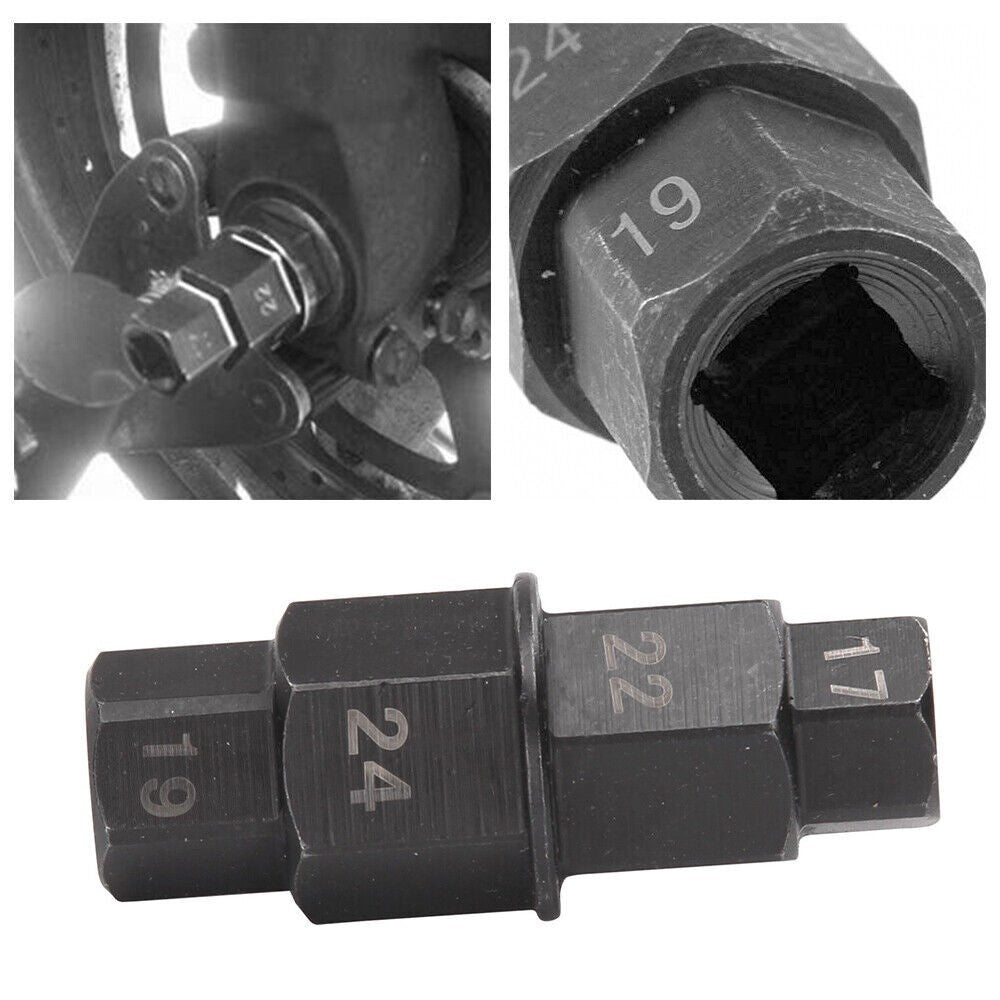 4 In 1 Motorcycle Spindle Key Motorbike - Front Wheel Removal Tool 17 19 22 24mm