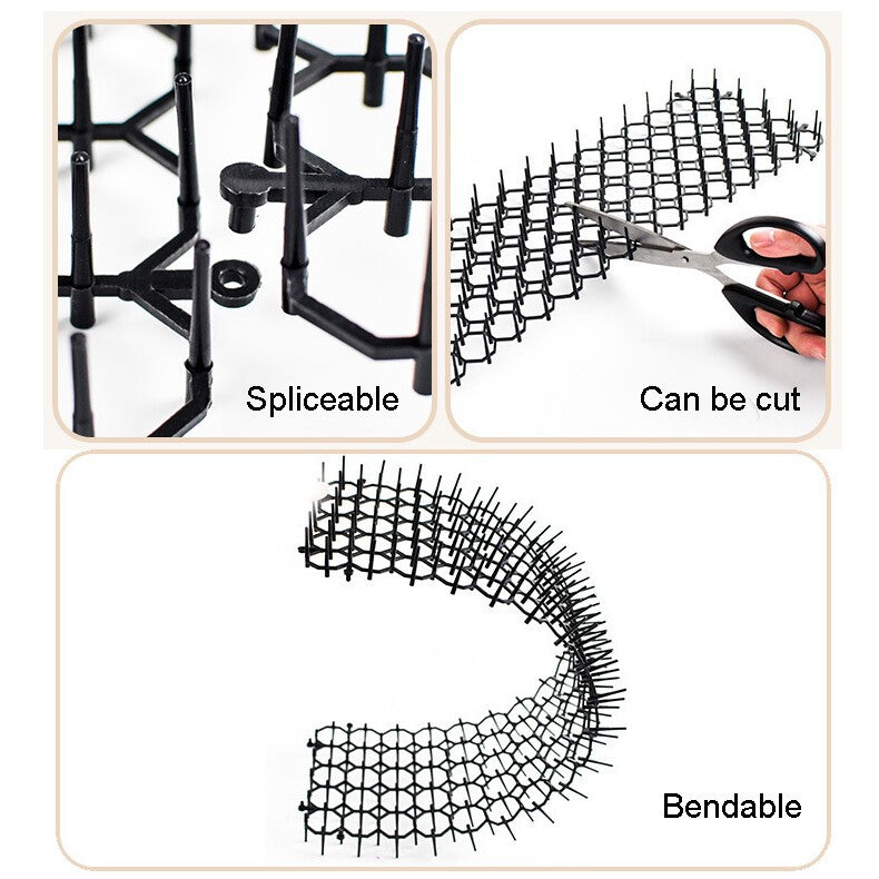 12X Cat Scat Mat Spike Anti-Cat Prickle Strip Deterrent Garden Repellent Animal