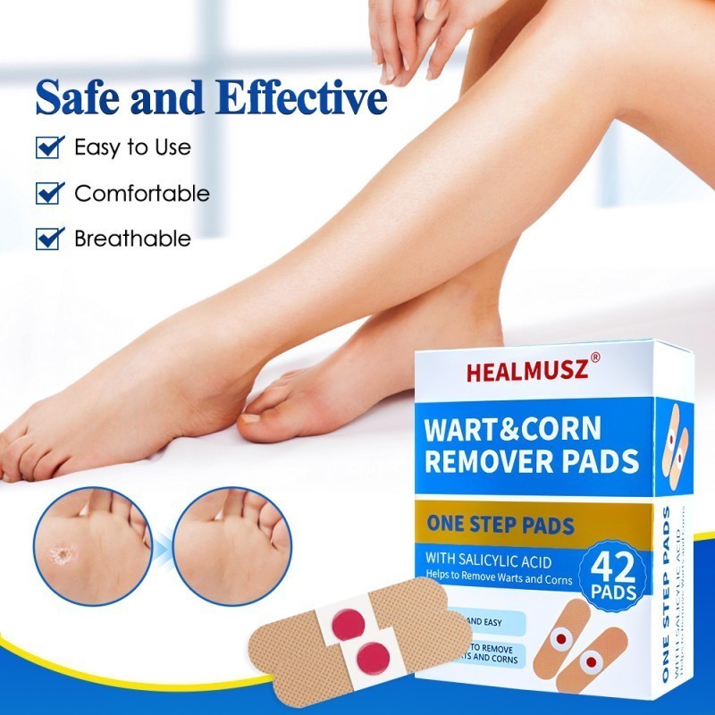 42 Pads Corn Removal Plasters Protective Foot Plaster Pads Patches Wart Plantar