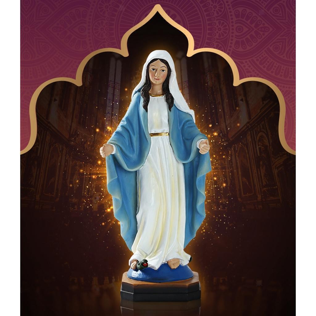 Dolity 1pc Virgin Mary Statue Handmade Religious Gift Xmas Display Home