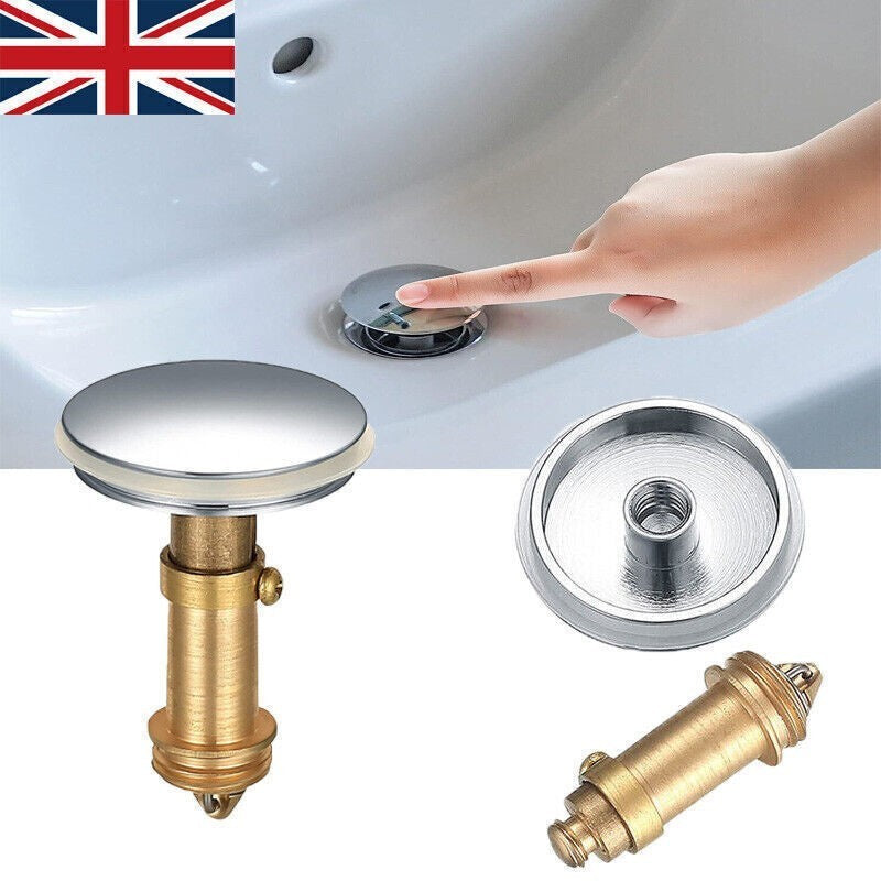 Pop up Sink Plugs, Bathroom Push Drain Stopper Plugs, 38mm Click Clack Plug