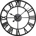 Large Outdoor Garden Wall Clock 40cm Big Open Face Metal Roman Numerals Giant