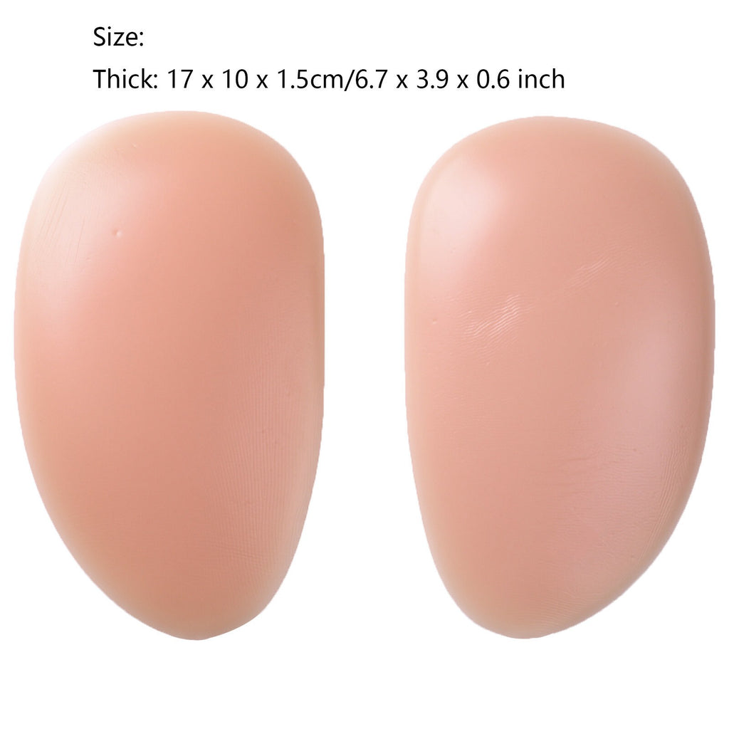 1 Pair Drop Shaped Silicone Butt Pads Buttocks Enhancer Booster Hip Bum Padding