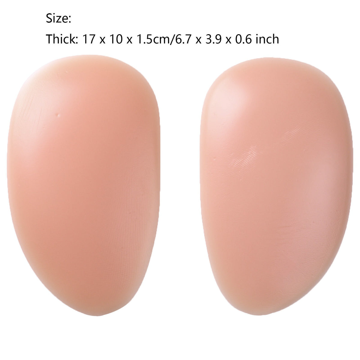 1 Pair Drop Shaped Silicone Butt Pads Buttocks Enhancer Booster Hip Bum Padding
