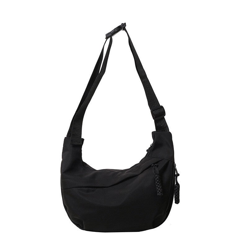 Women Half Moon Shape Casual Nylon Dumpling Bag Crossbody Bag Chest Bag