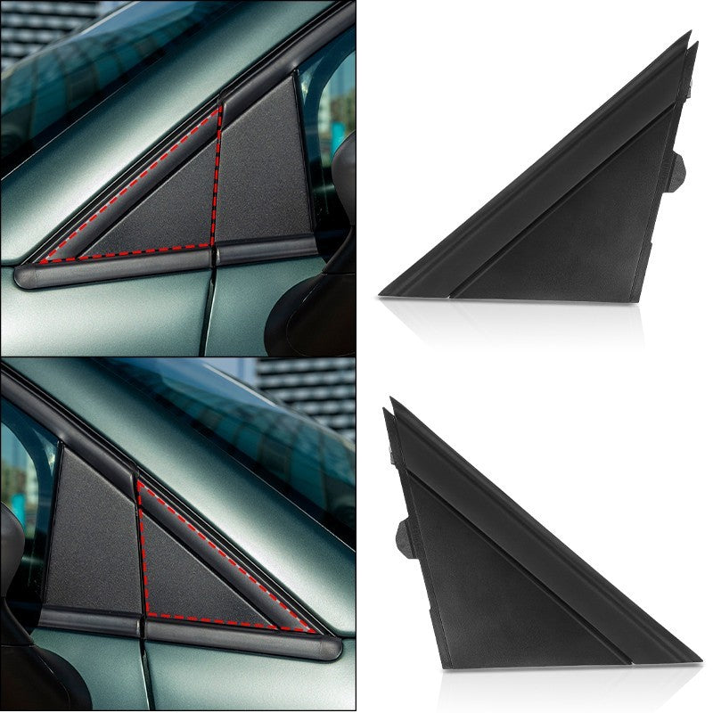 Left+Right Door Side Mirror Quarter Triangle Cover Trim For Fiat 500 2008-2019
