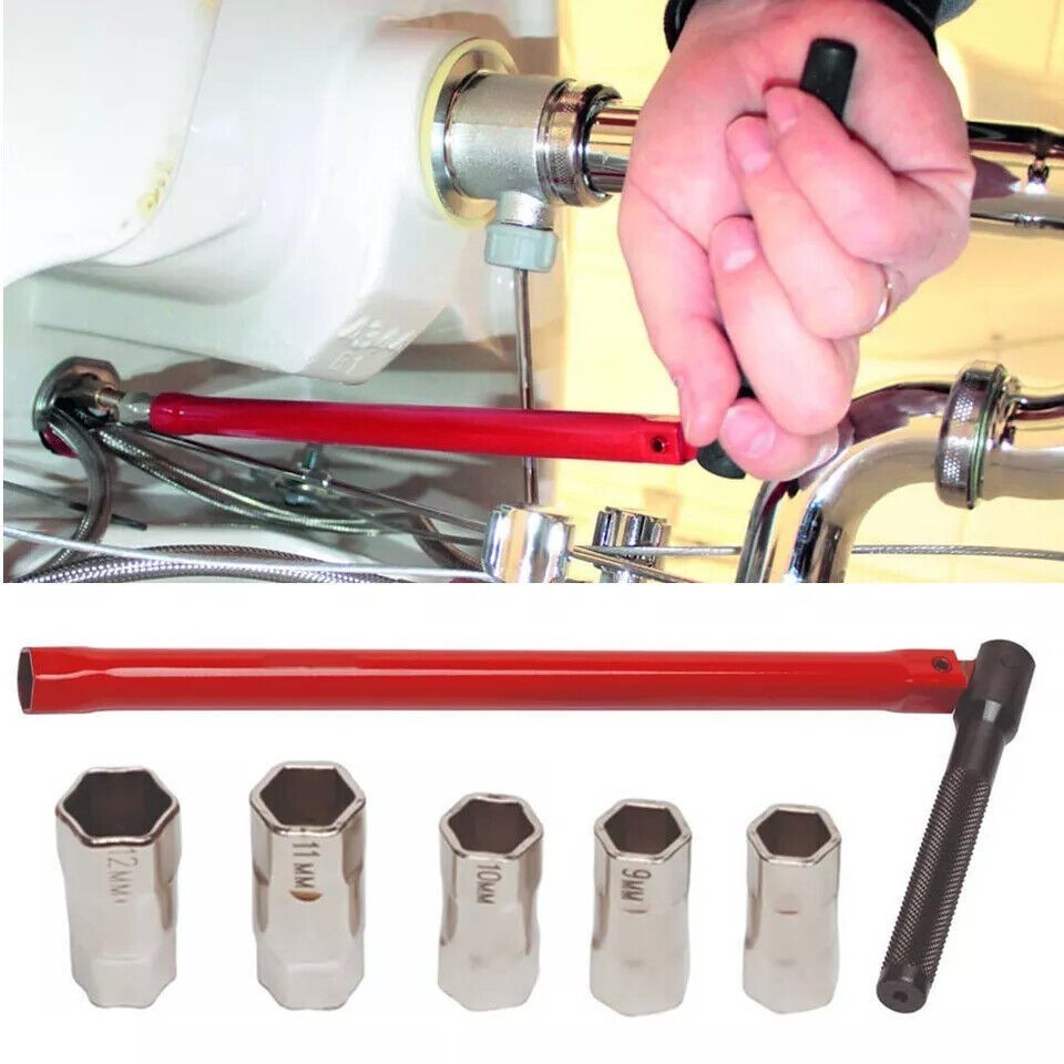 8-13mm Tube Spanner Plumber mixer Tap Kit Tubular Hex Socket water sink Wrench