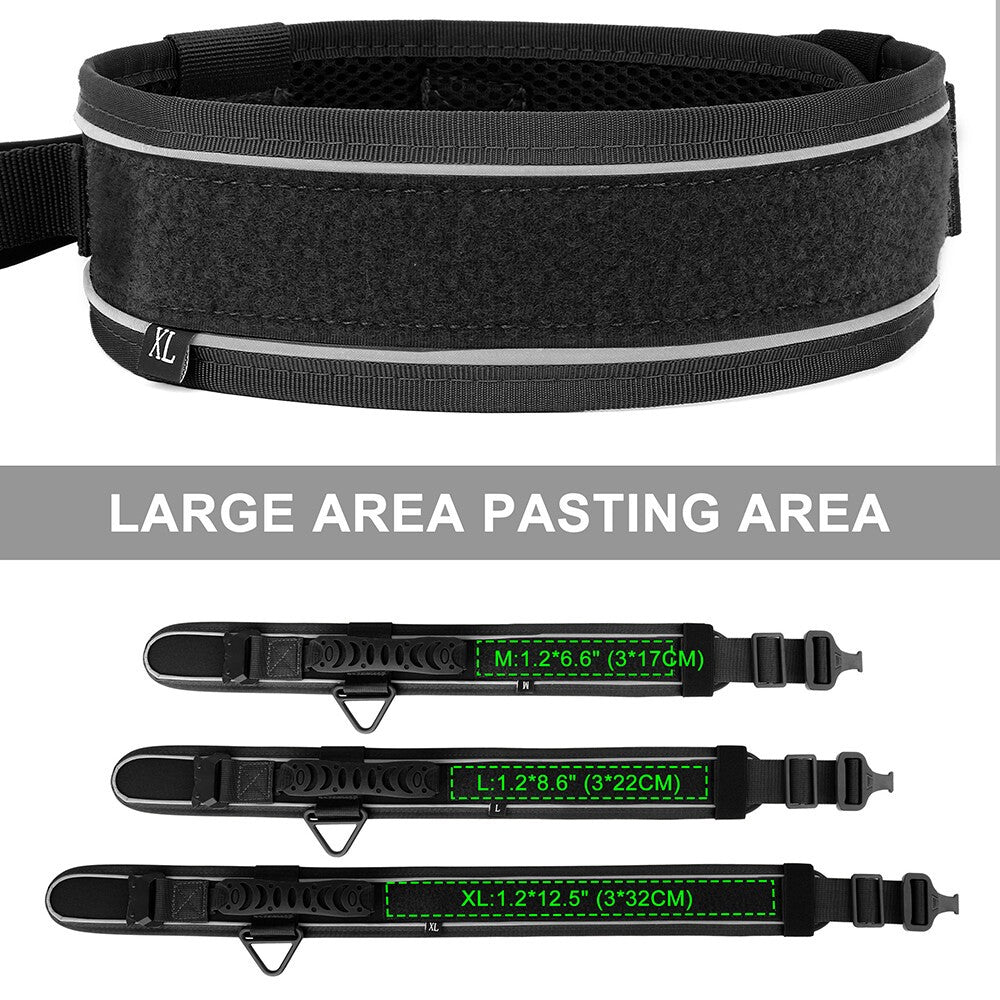 Durable Dog Collar with Handle Mesh Padded 6.5cm Wide Reflective