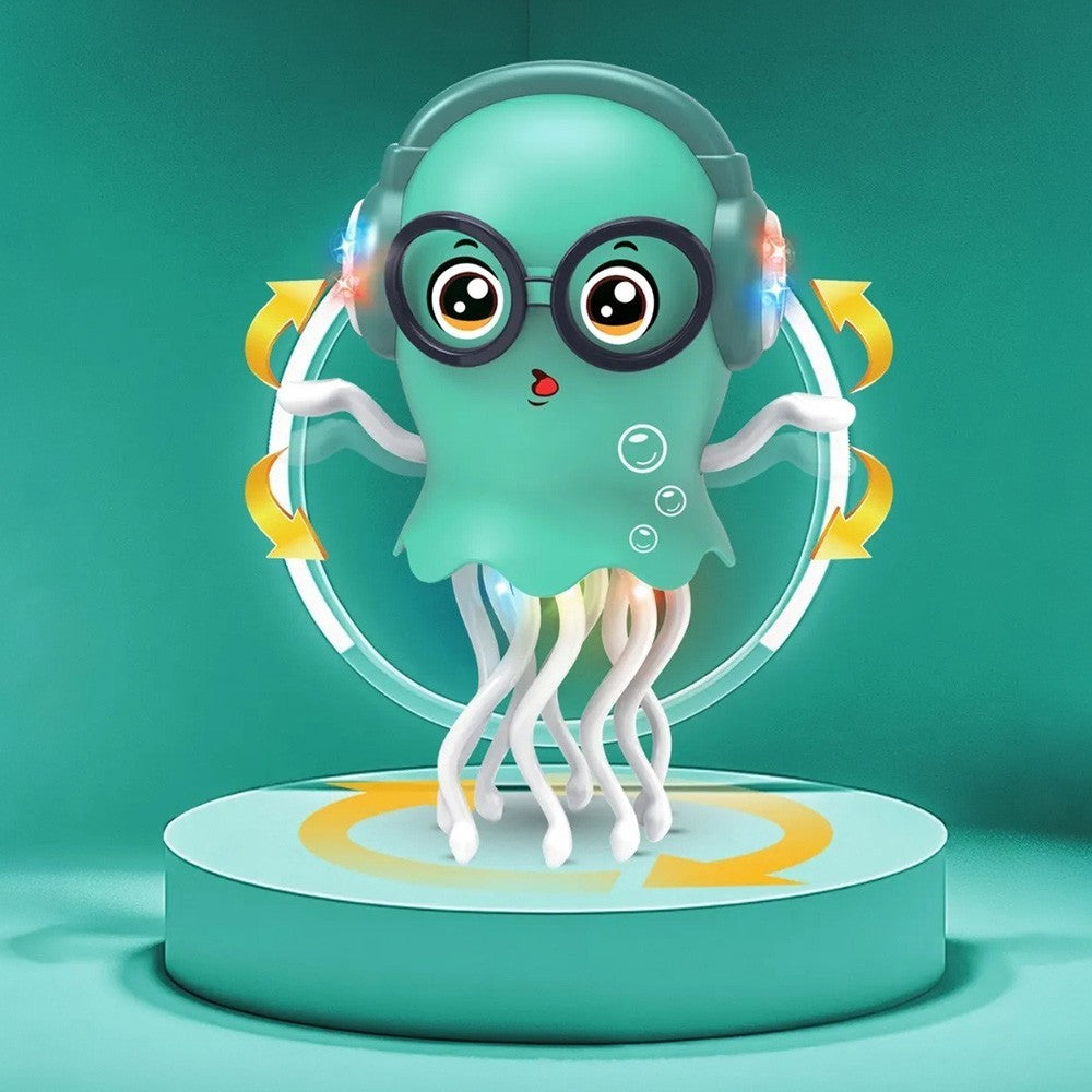Dancing Octopus Toy Crawling Dancing Auto Obstacle Sensor Toys LED Lights Music.