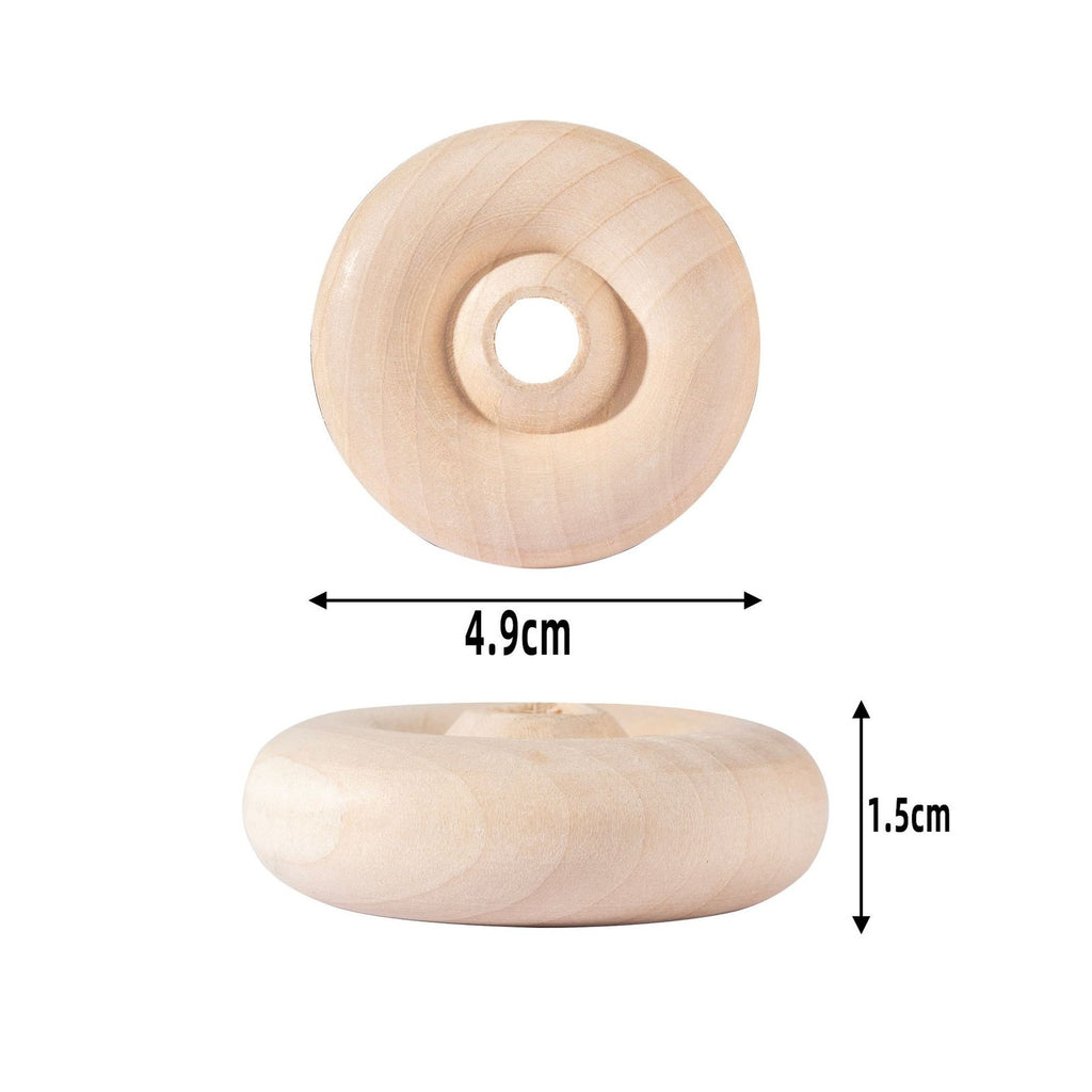 Slab Wooden Wheels 4.9cm Dia. 1.5cm Thick  Flat Wood Hobby Wheel 24pcs
