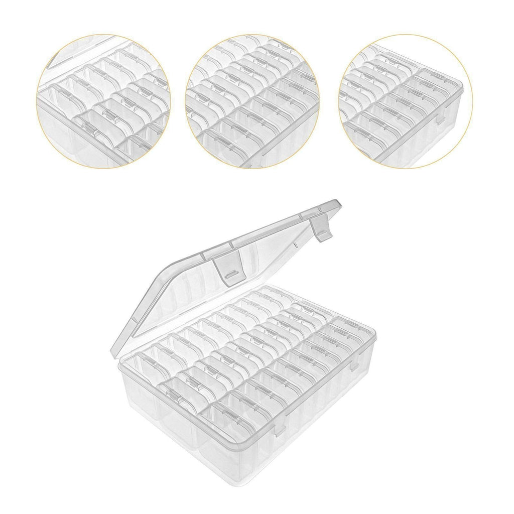 30 Compartments Jewelry Storage Box for Earrings Clear Plastic Organizer Case UK