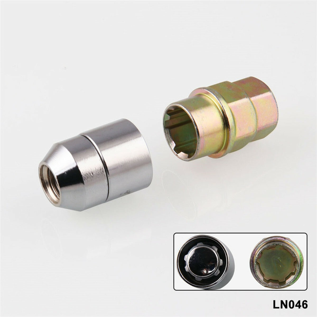 Accessory Car Anti Theft Security Locking Wheel Lug Nuts & 1 Keys Kit M12x1.5
