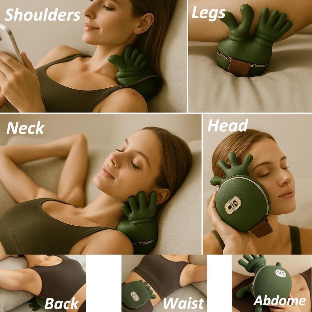 Neck Shoulder Massager with Heat Simulated Human Hand Cervical Trapeziu Massager