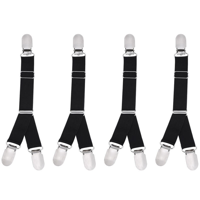 Adjustable Y Shape Garter Belt Suspender Straps Metal Clip Holders For Stockings