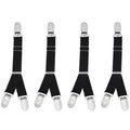 Adjustable Y Shape Garter Belt Suspender Straps Metal Clip Holders For Stockings