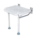 Wall Mounted Folding Shower Seat Strong Support Legs Fold Up Down Bathroom Aid