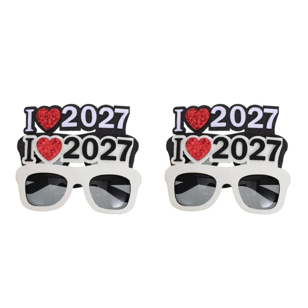 4 pcs 2027 Glasses: New Year Arty Favors for NYE 2027 Selfie Props, Funny