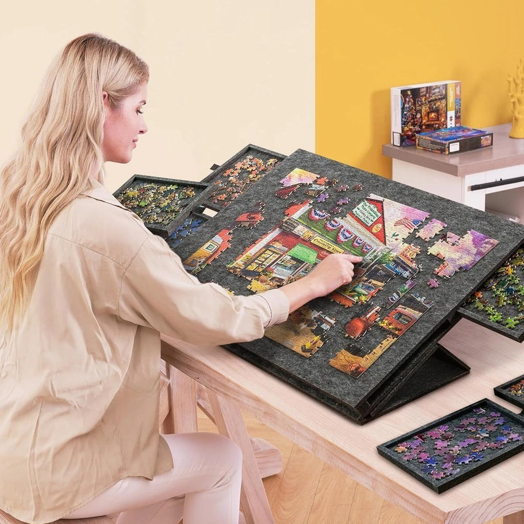 1000Pcs jigsaw Puzzle Board Portable Felt Puzzle Plateau Puzzle Table UK