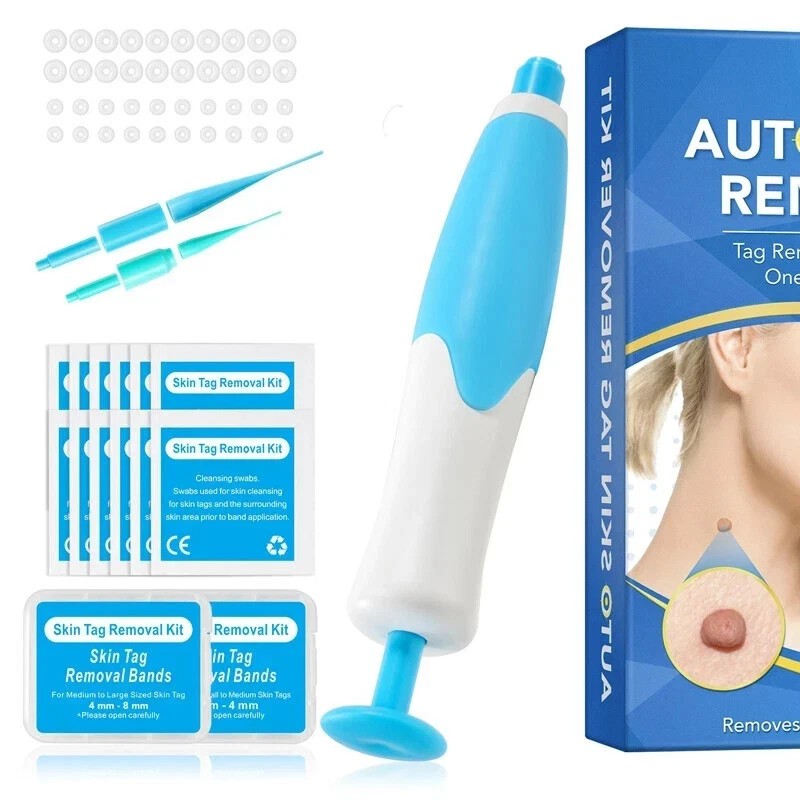 Natural Painless Auto SKIN TAG Removal Kit Skin Tag Micro Bands Remover Device