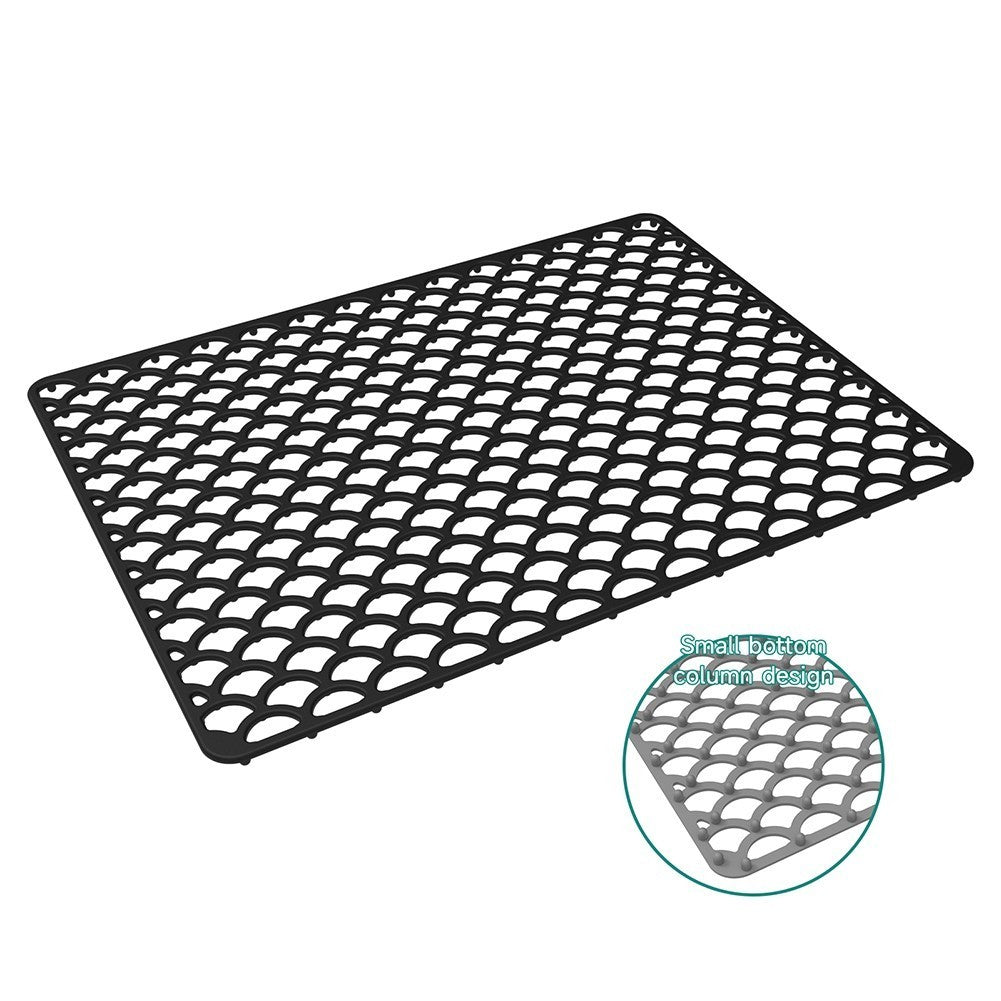 Soft Silicone Sink Mat Noise Reducing Kitchen Accessory for Drain Sinks