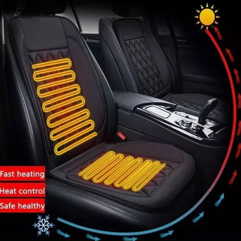 12V Car Seat Pad Cushion Cover Heating Heater Heated Cold Winter Warm Universal