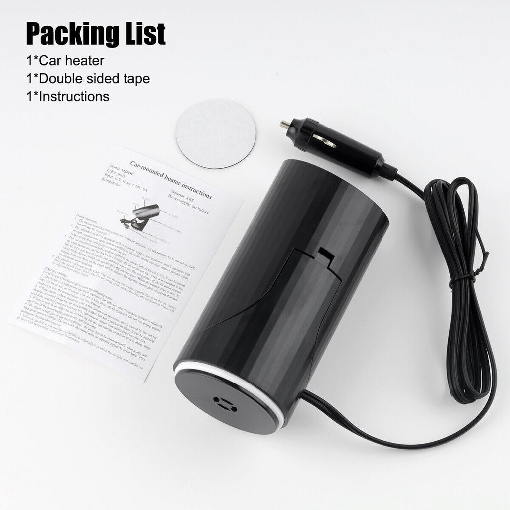 150W Electric Car Heater 12V DC Heating Fan Defogger Defroster Demister Portable