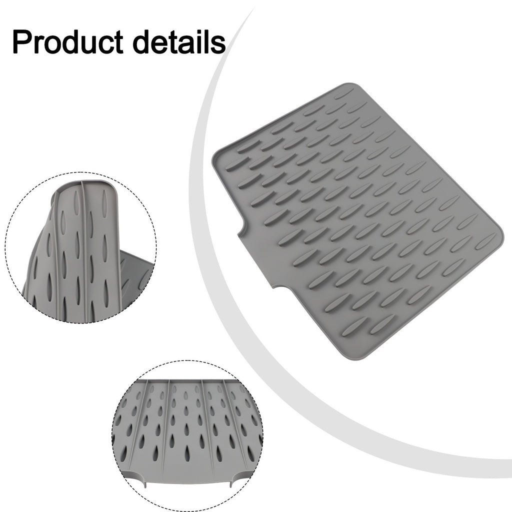 Non Slip Silicone Dish Drying Mat for Kitchen with Heat Resistant Features