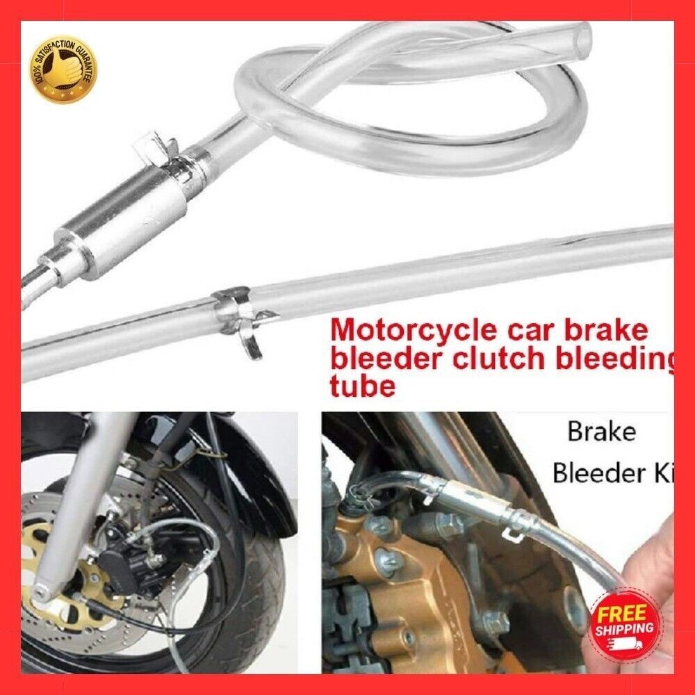 Clutch Brake Bleeder Hose Line One Way Check Valve Tube Bleeding Tool Kit Sliver