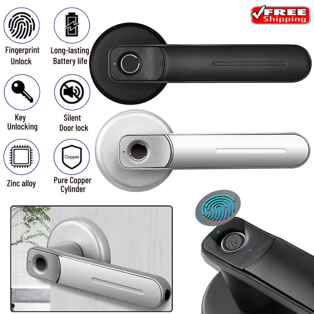 Smart Fingerprint Door Lock Security Electronic Door Lock Biometric Door Handle