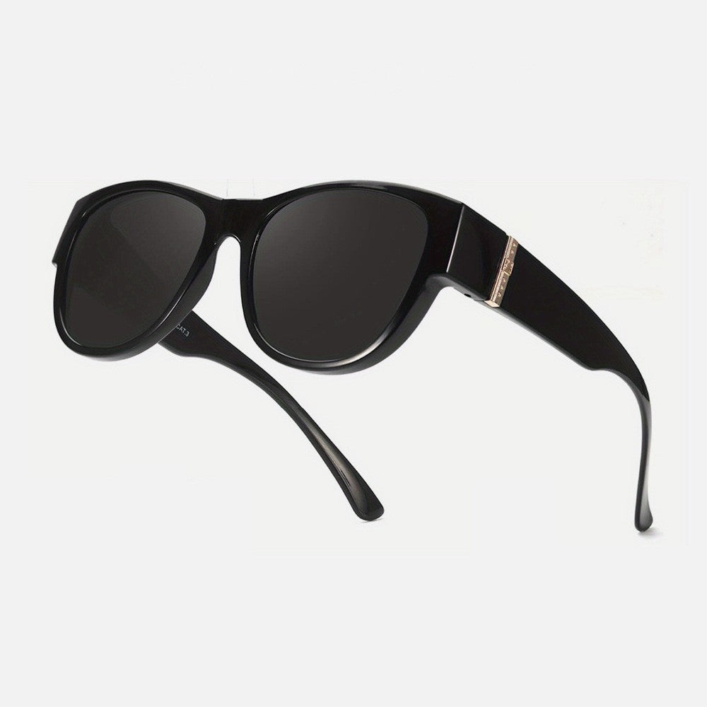 Polarized Large-frame Wraparound Sunglasses For Women