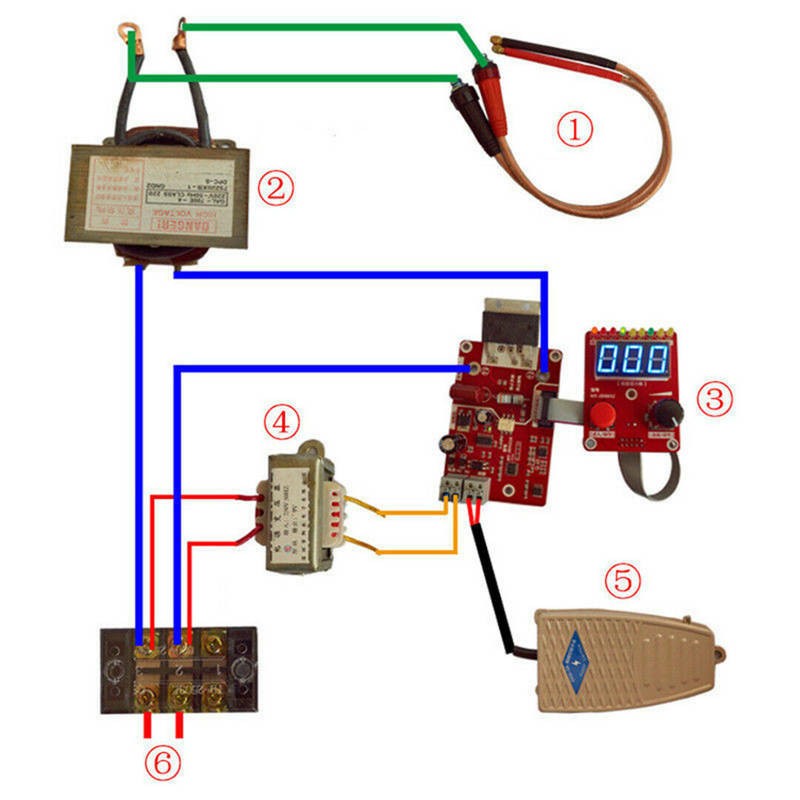NY-D01 100A Digital Spot Welder Machine Control Panel Circuit Board Welding
