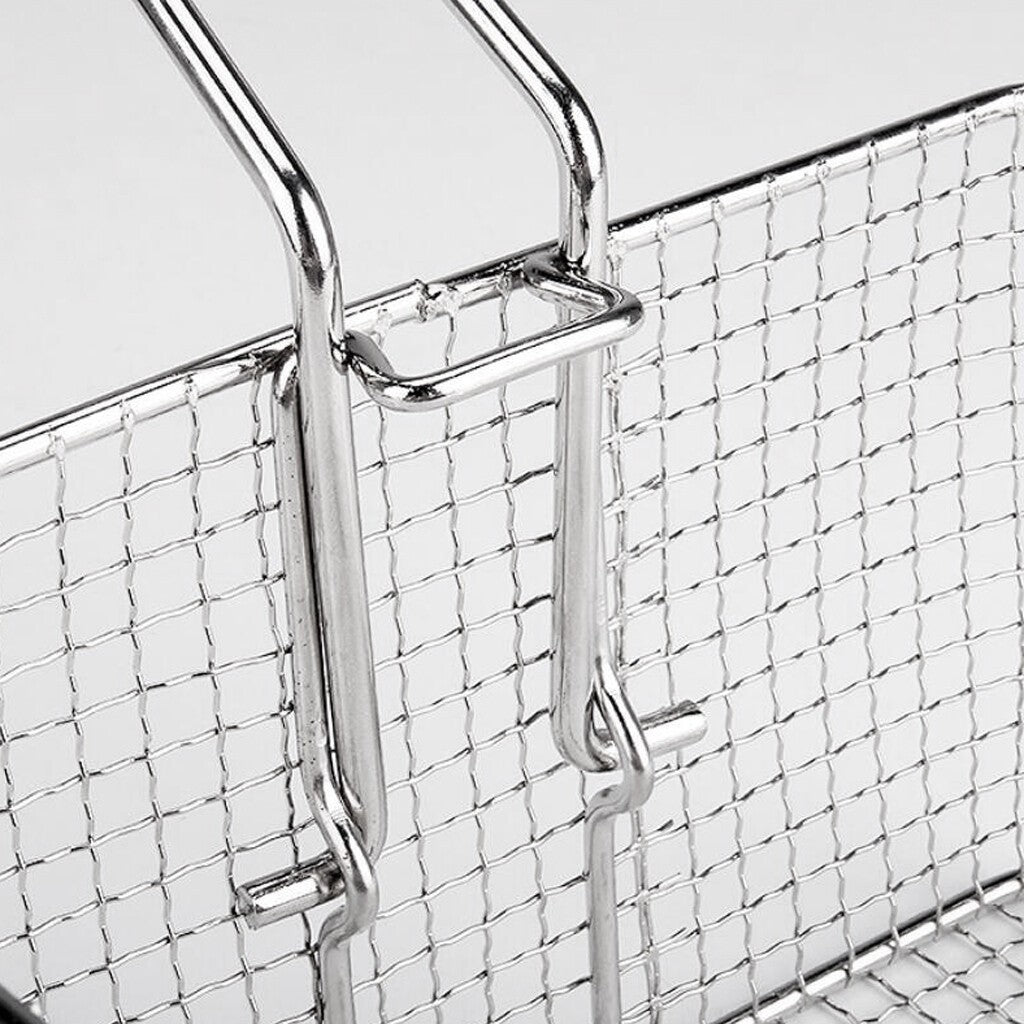Stainless Steel Fry Basket Square Wire Mesh French Chip Frying Serving Food