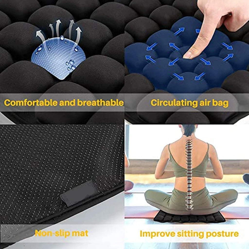3D Air Cushion Seat Pad Office Chair Car Seat Sciatica Tailbone Pain Relief