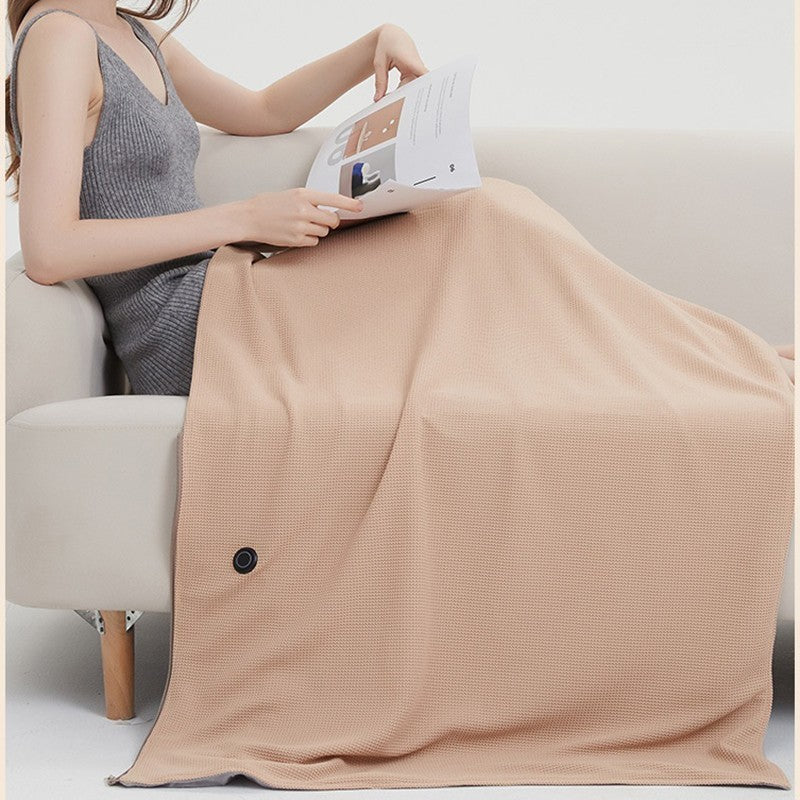 USB Heated Blanket Shawl Poncho Graphene Electric Throw Cape for Office Nap UK