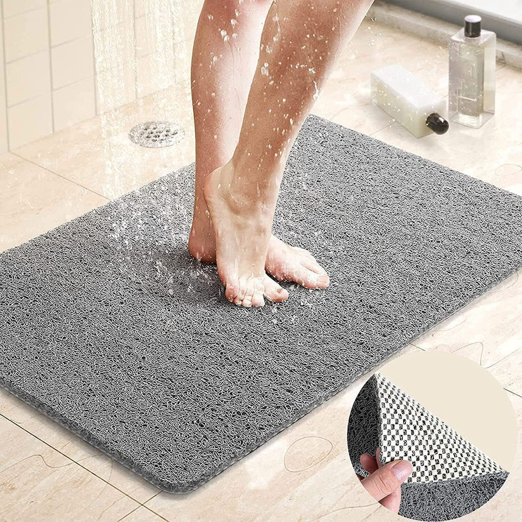 40x60cm Loofah Shower Mat for Inside Shower Non-Slip Anti Mould PVC Bath Mat