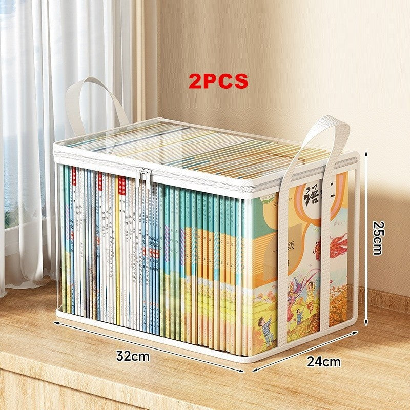 Larnto Large Heavy-DutyThick Plastic Clear Storage Box with Hinged Lid