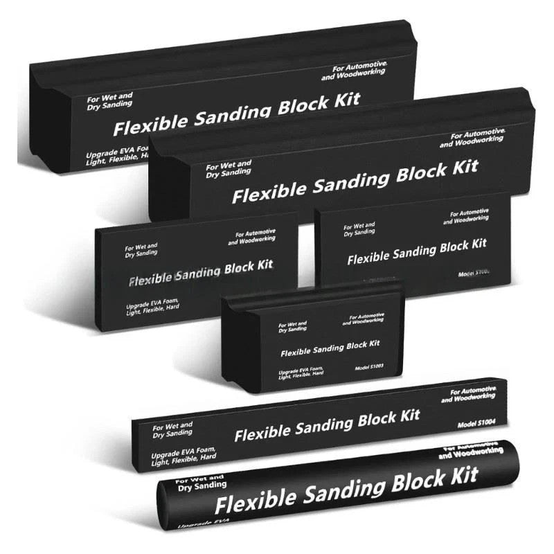 7Pcs Sanding Blocks For Curved Edges Eva Foam Construction Auto Sanding