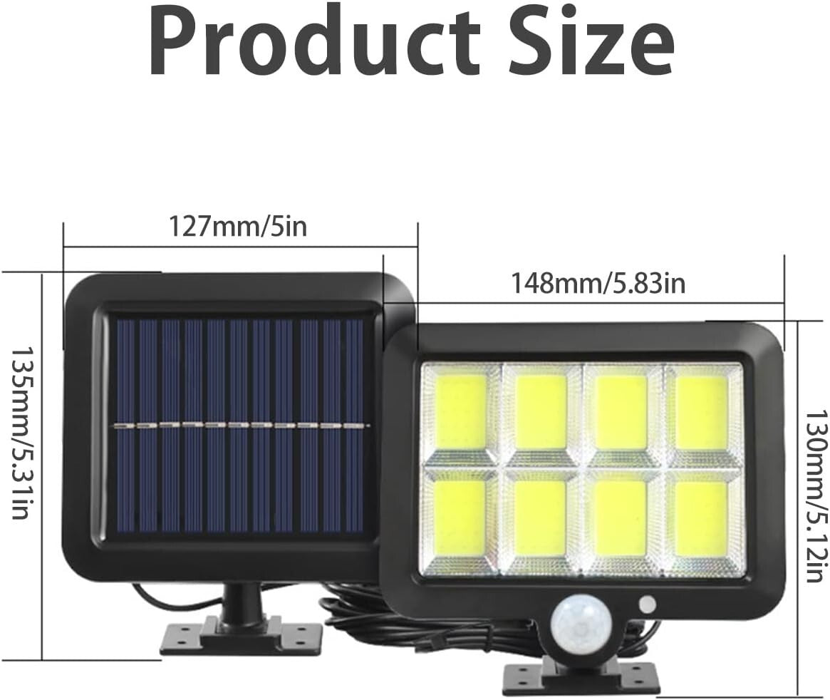 1PACK Solar Power LED PIR Motion Sensor Wall Light Security Outdoor Garden Flood