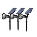 3pcs 7LED Solar Spot Lights Colour Change Projection Stake Garden Light Outdoor
