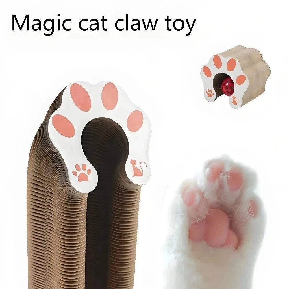 Cat Scratch Board with Bell Corrugated Paper Wear Resistant Cat Toy Scratcher