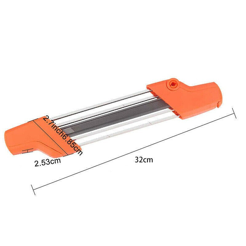 2 IN 1 Manual Easy Chainsaw File Sharpener 4.8mm For Stihl 0.325''Chain UK