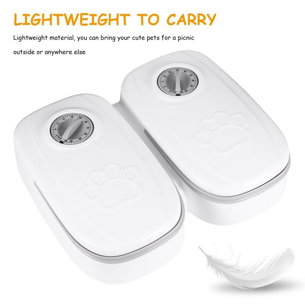 Automatic Cat Feeder Electronic Timed Dry and Wet Pet Dog Cat Food Dispenser 2X