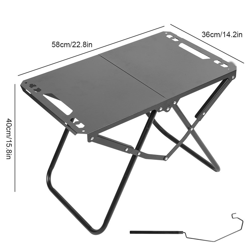 Folding Camping Table Metal Picnic Portable Party BBQ Tables Indoor Outdoor UK