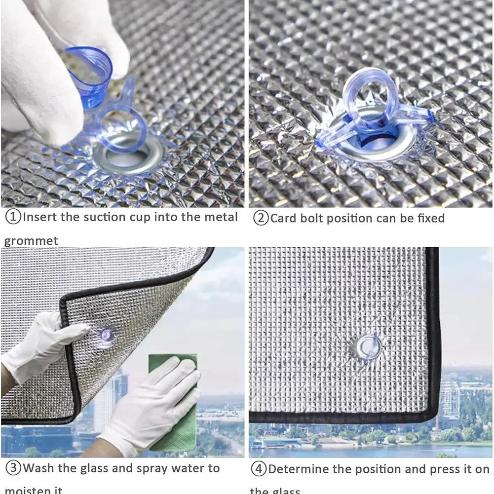 Heat Insulation Aluminum Foil Window Film with Suction Cup for Easy Installation