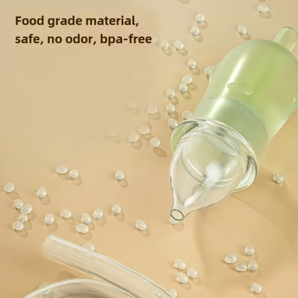 Silicone Nasal Aspirator Hand Pulled Nose Sucker  For Newborns Green