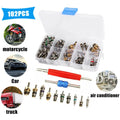 102Pcs R12&R134 Car A/C Air Conditioner Schrader Core Remover Tool Kits Hot