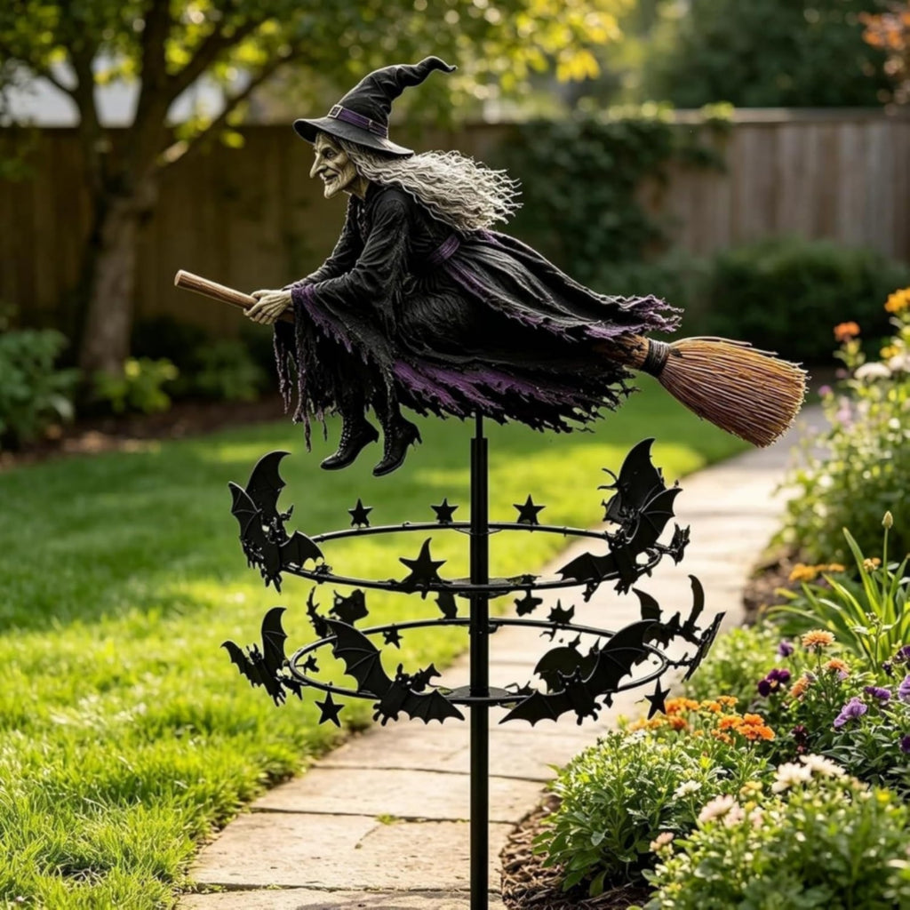 Witch Wind Stunning Lawn Ornament Outdoor for Flower Bed