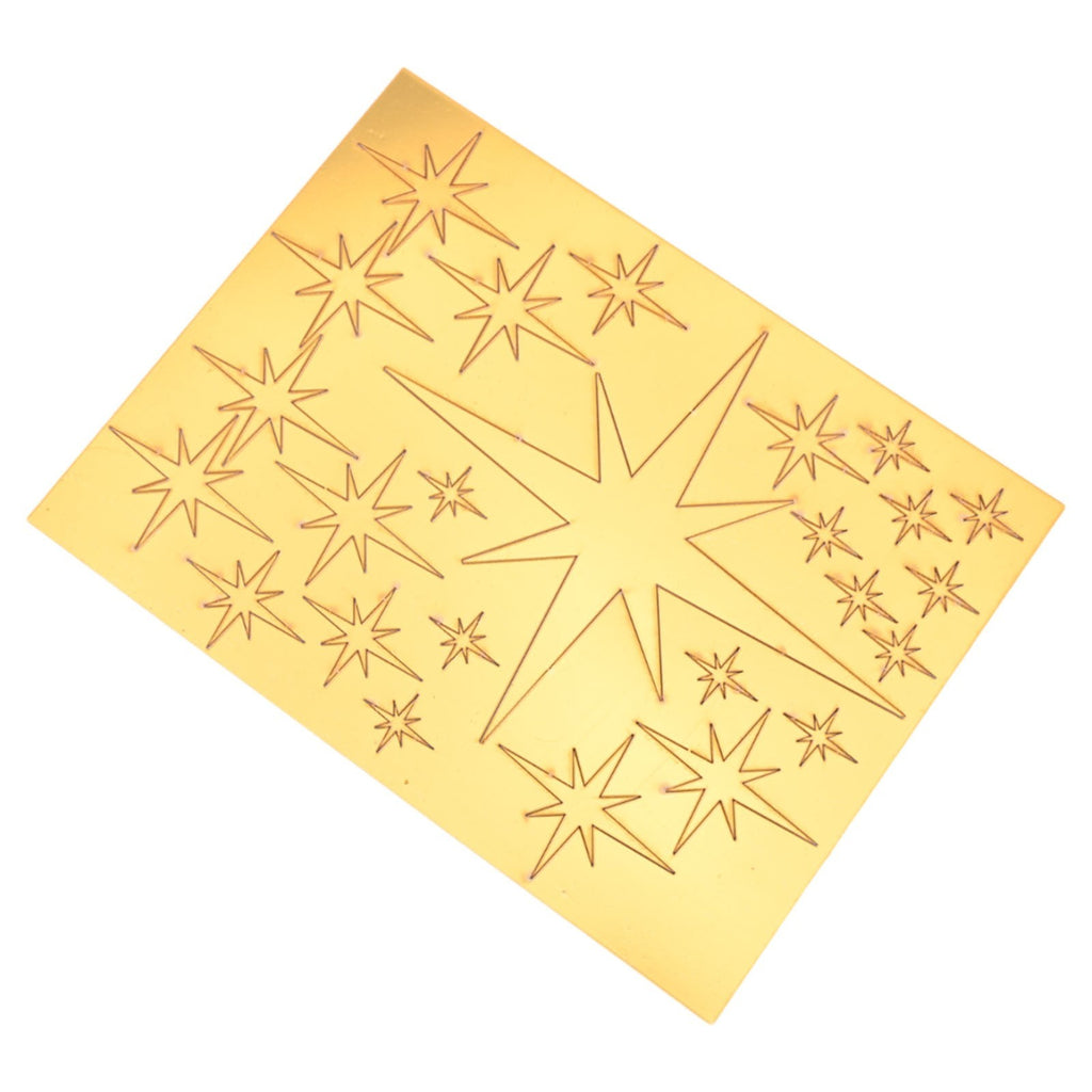 42Pcs Removable Star Wall Stickers Acrylic Mirror Stylish Design Multicolor