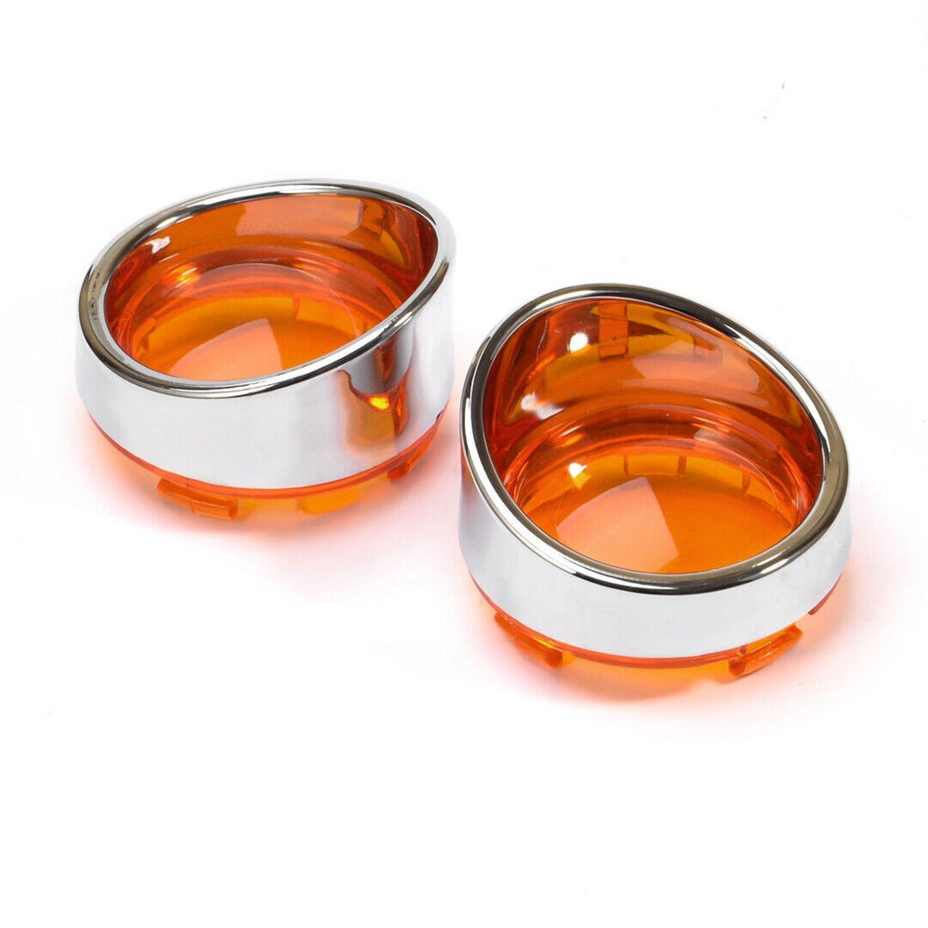 For Harley Turn Signal Light Blinker Bezel Indicator Lens Trim Ring Visor Cover